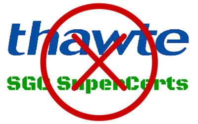 Thawte SGC SuperCerts Dihentikan Produksinya
