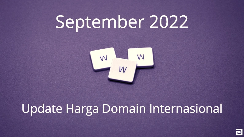 Update Harga Domain Internasional 1 September 2022